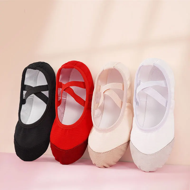 Girls Ballet Shoes for Woman Ballerina Shoes Ballet Flats Women Canvas Soft Sole Dance Slippers Children Practise Dance Shoes