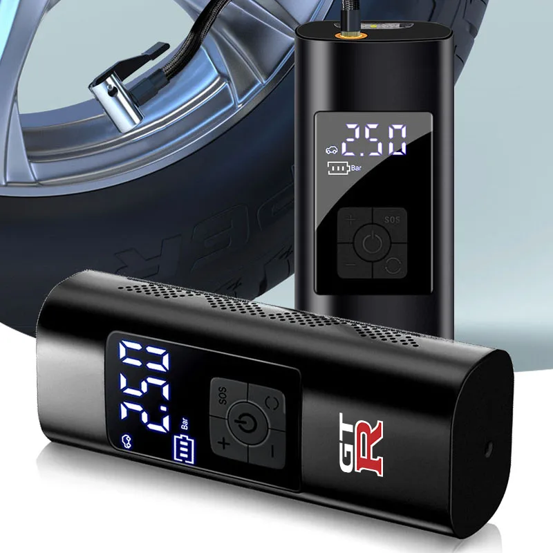 

1pc Portable Car Inflation Pump Charging Air Pump Tire Inflator For Nissan GTR Teana Skyline Kawasaki R32 R34 R35 J10 J11 Juke X