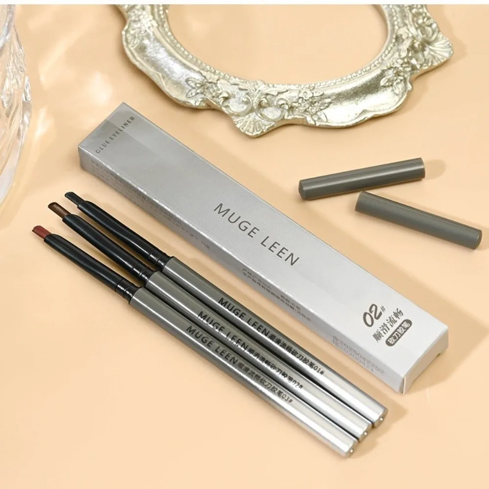 Neuer Anti-Verschmier-Schrägspitzen-Eyeliner-Gelstift mit Glatter Flachspitze, Langanhaltend, Wasserfest, für Kosmetische Anwendung