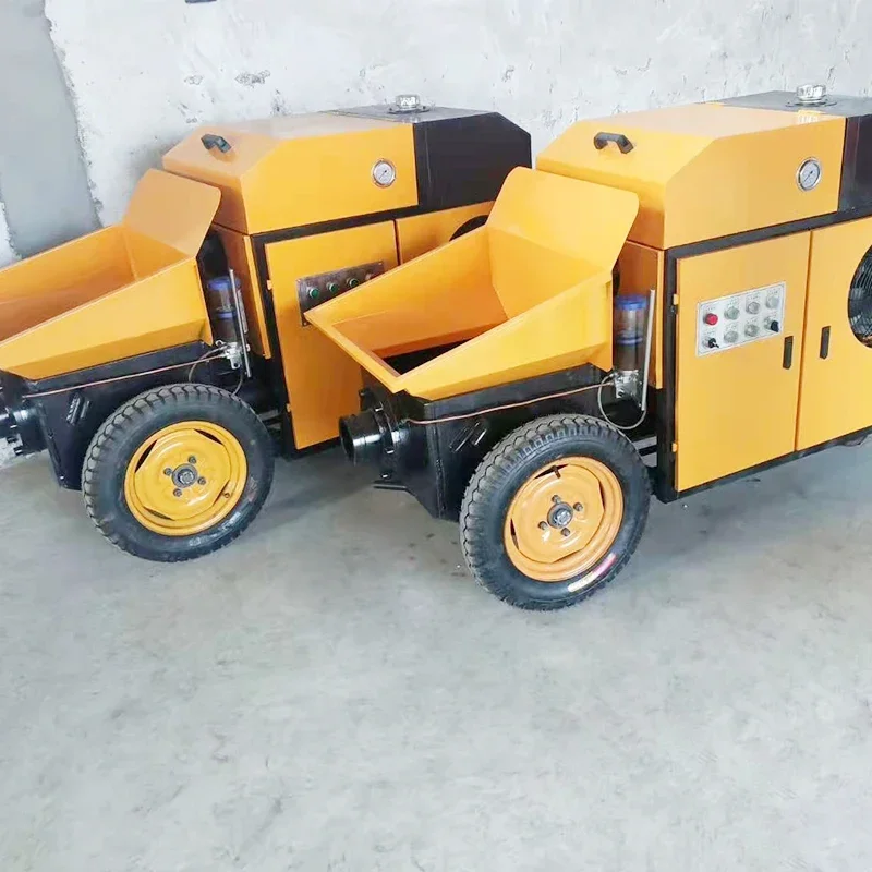 Mini Hydraulic Electric Diesel Portable Concrete Mixer Pump Cement Mortar Conveying  Small   Machine Suppliers