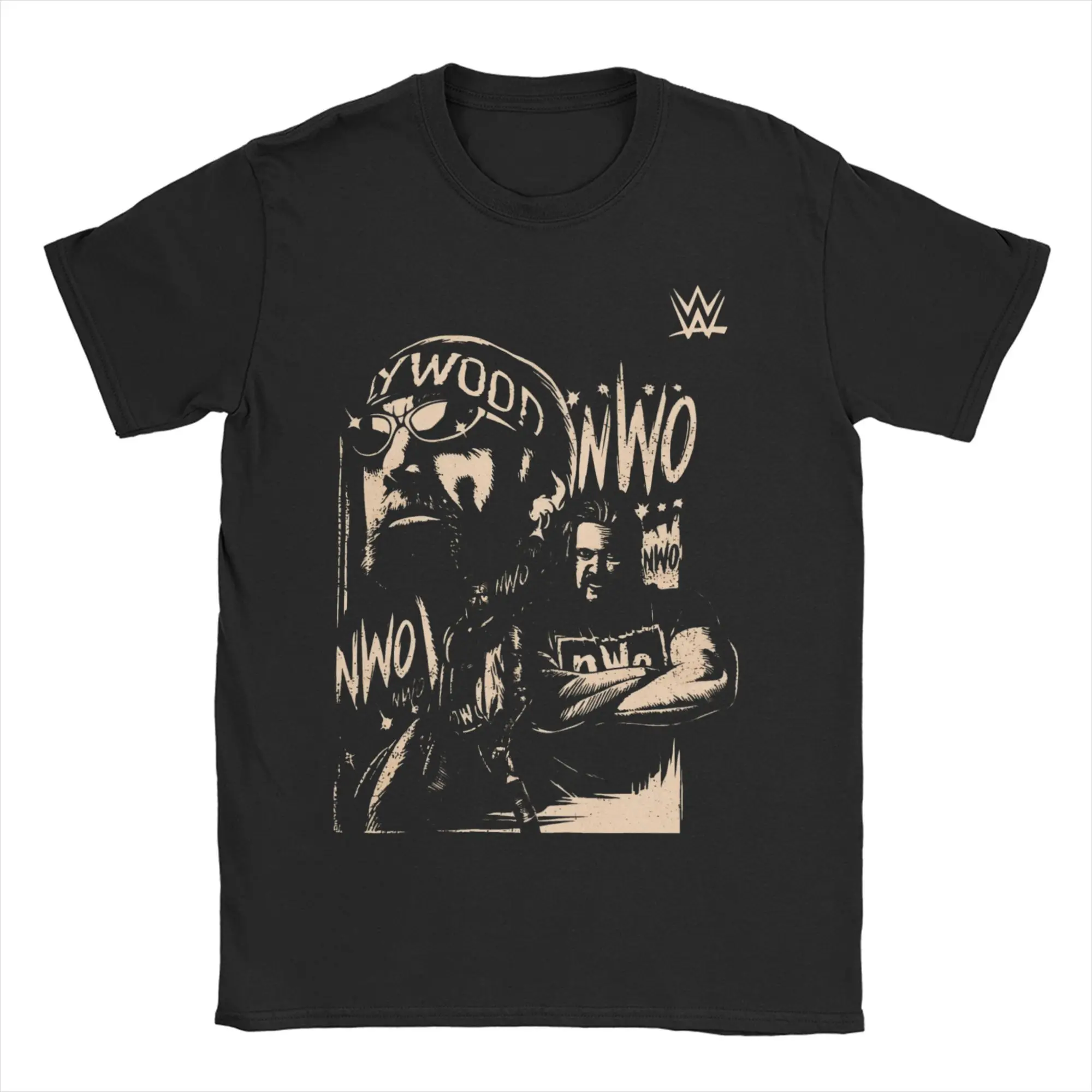 

Мужские и женские футболки NWO New World Order Wrestling Забавные футболки из чистого хлопка Футболка с короткими рукавами Топы с круглым вырезом размера плюс