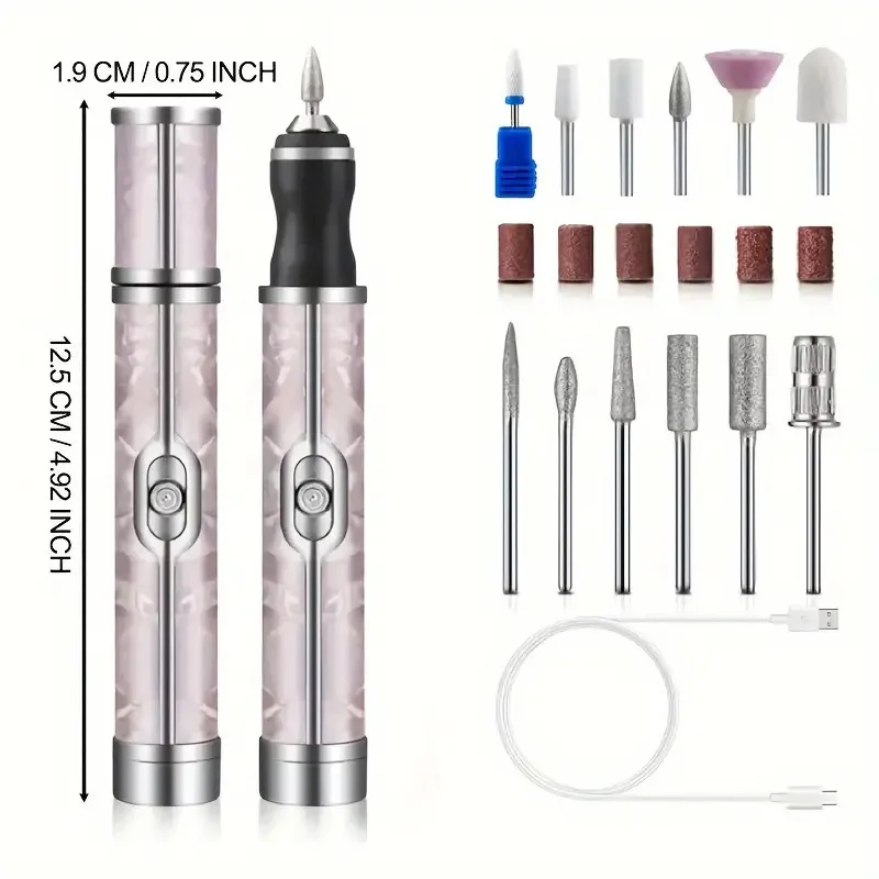 

Professional Electric Nail Drill Machine - Manicure Kit for Gel Removal, Filing & Cuticle Care, Polishing Tool Home Salon Use