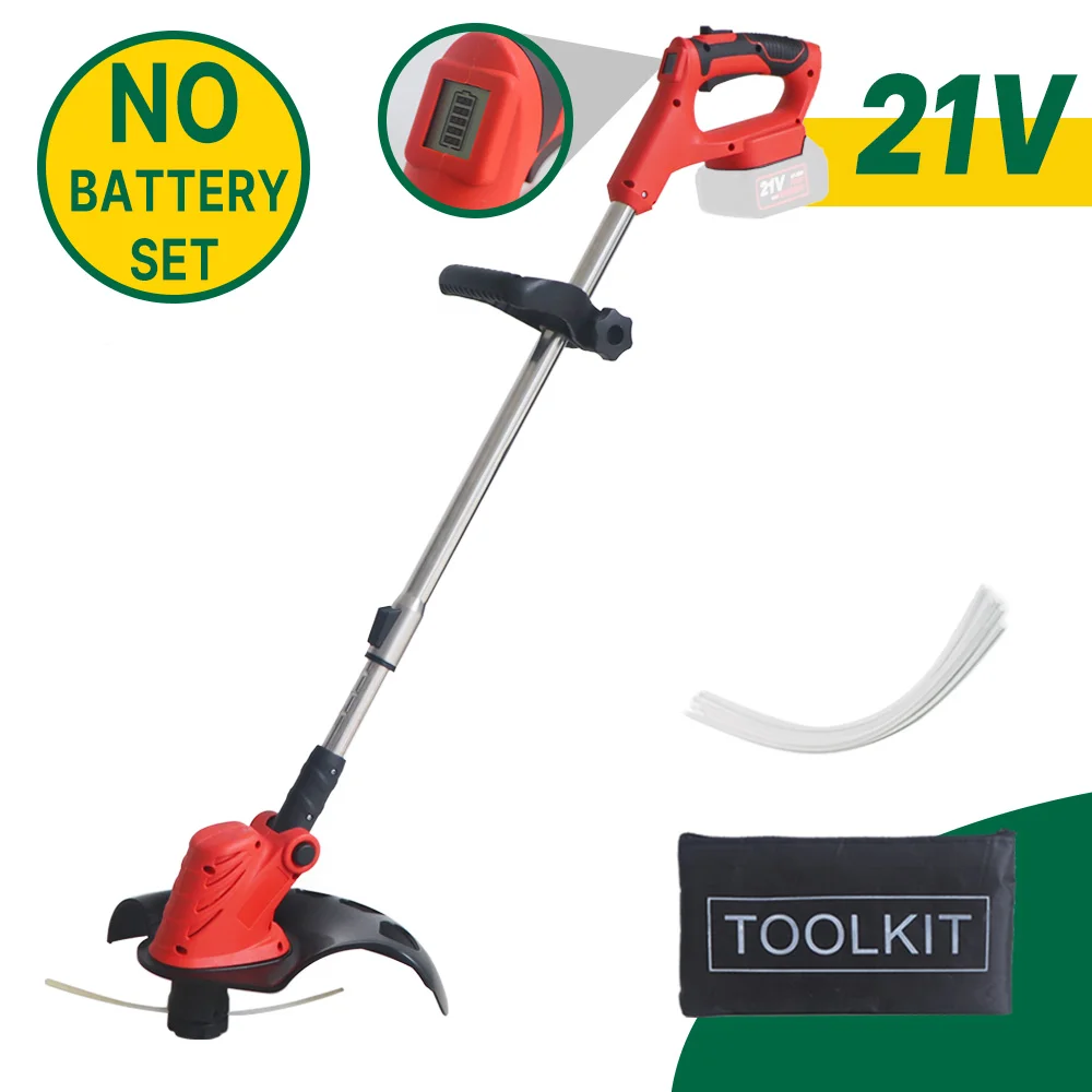 

Cordless Lawn Mower Adjustable Grass Cutter Length Telescopic with LCD Display Grass Trimmer Pruning Compatible With Makita 18V