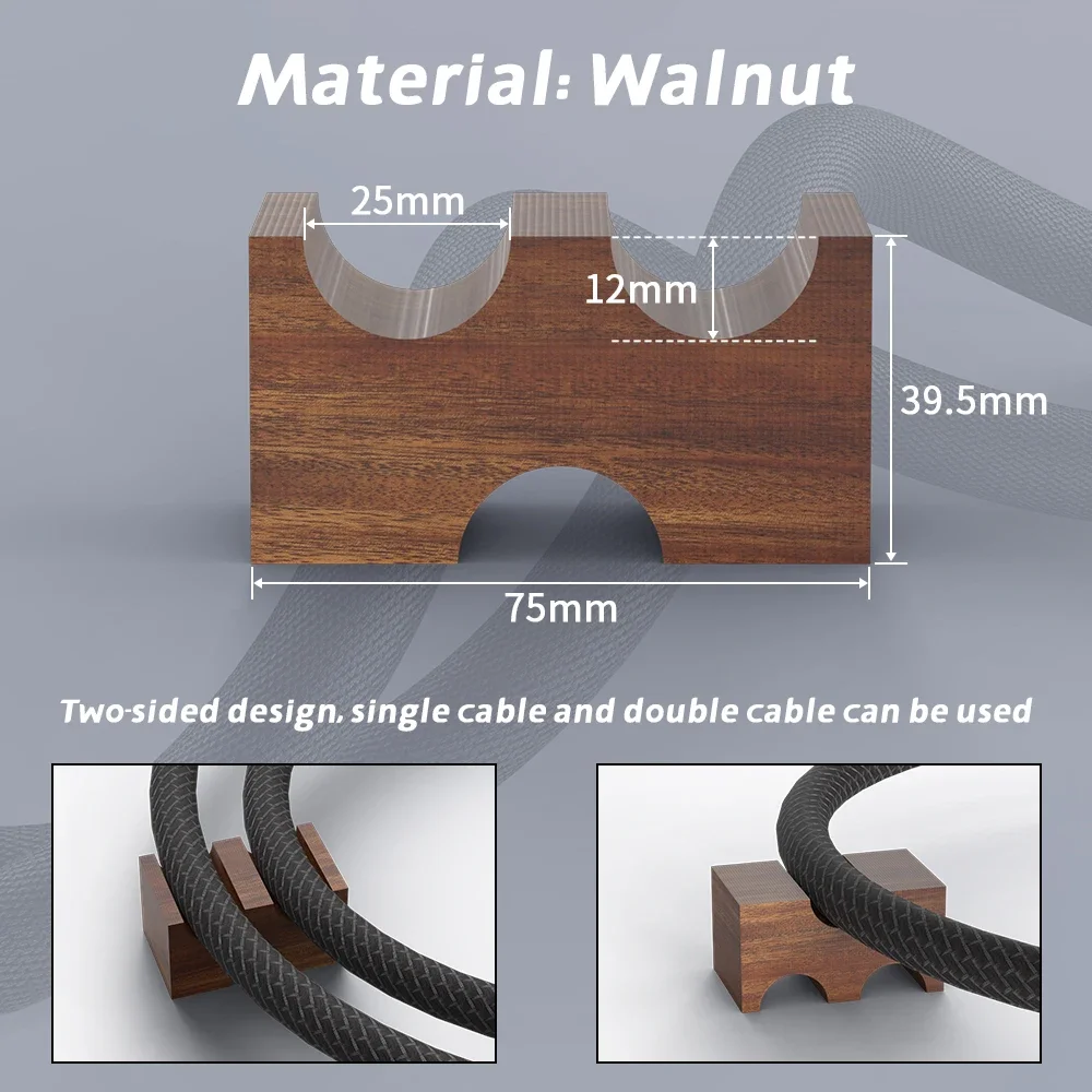 FT4045 Rosewood Wooden Speaker support Cone Stand Foot Base Pad Speaker Insulation Wire Holder Bracket Line speaker cable feet