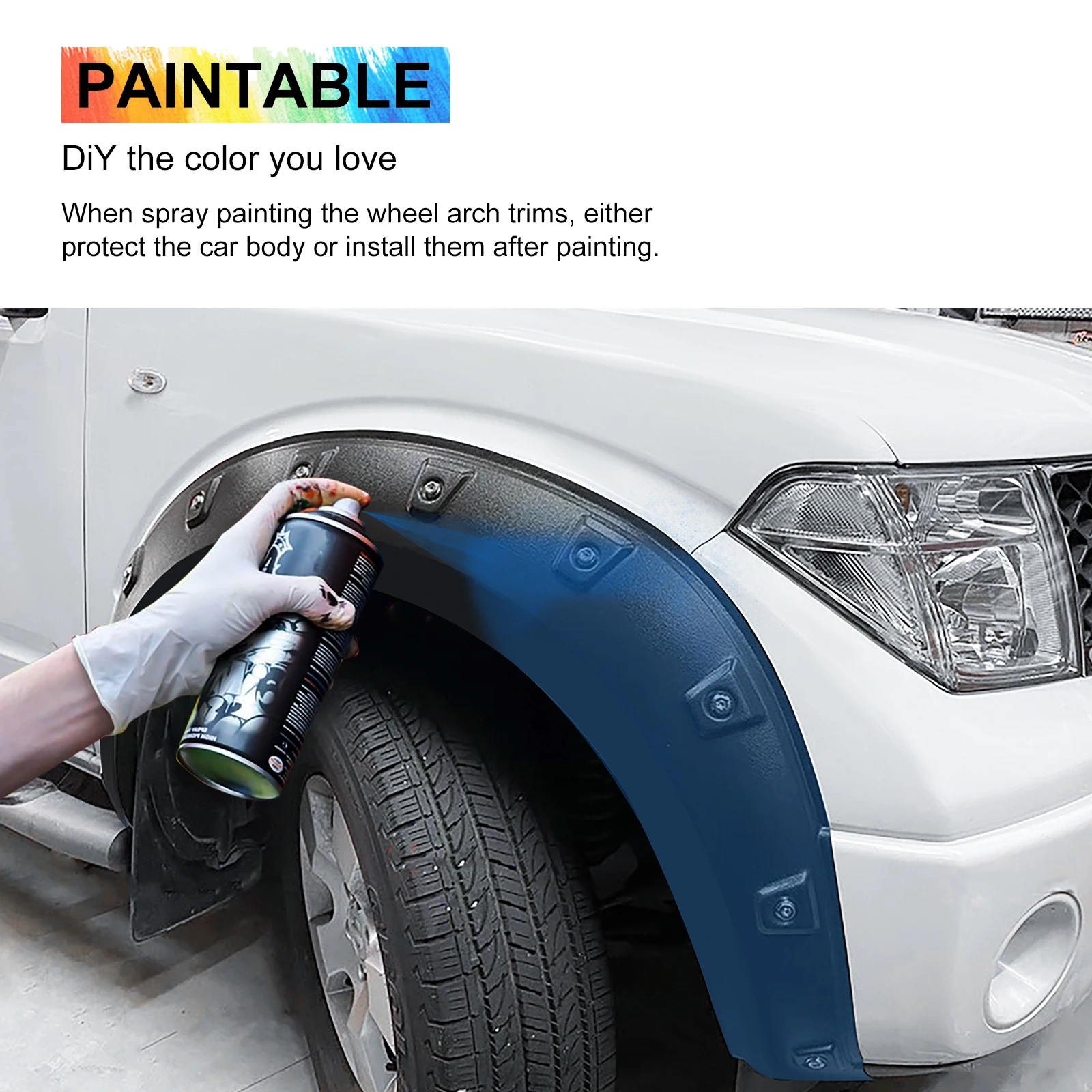 Pocket Style Fender Flares For Nissan Navara D40 2006 2007 2008 2009 2010 2011 2012 2013 2014 Wheel Arch 4X4 Car Accessories