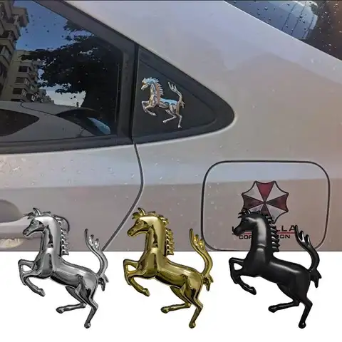 Neue 3D Aluminium Aufkleber Auto personalisierte Aufkleber Auto Körper/Seite/Schwanz Abzeichen Emblem Aufkleber für Ferrari Metall Pferd Logo modifiziert