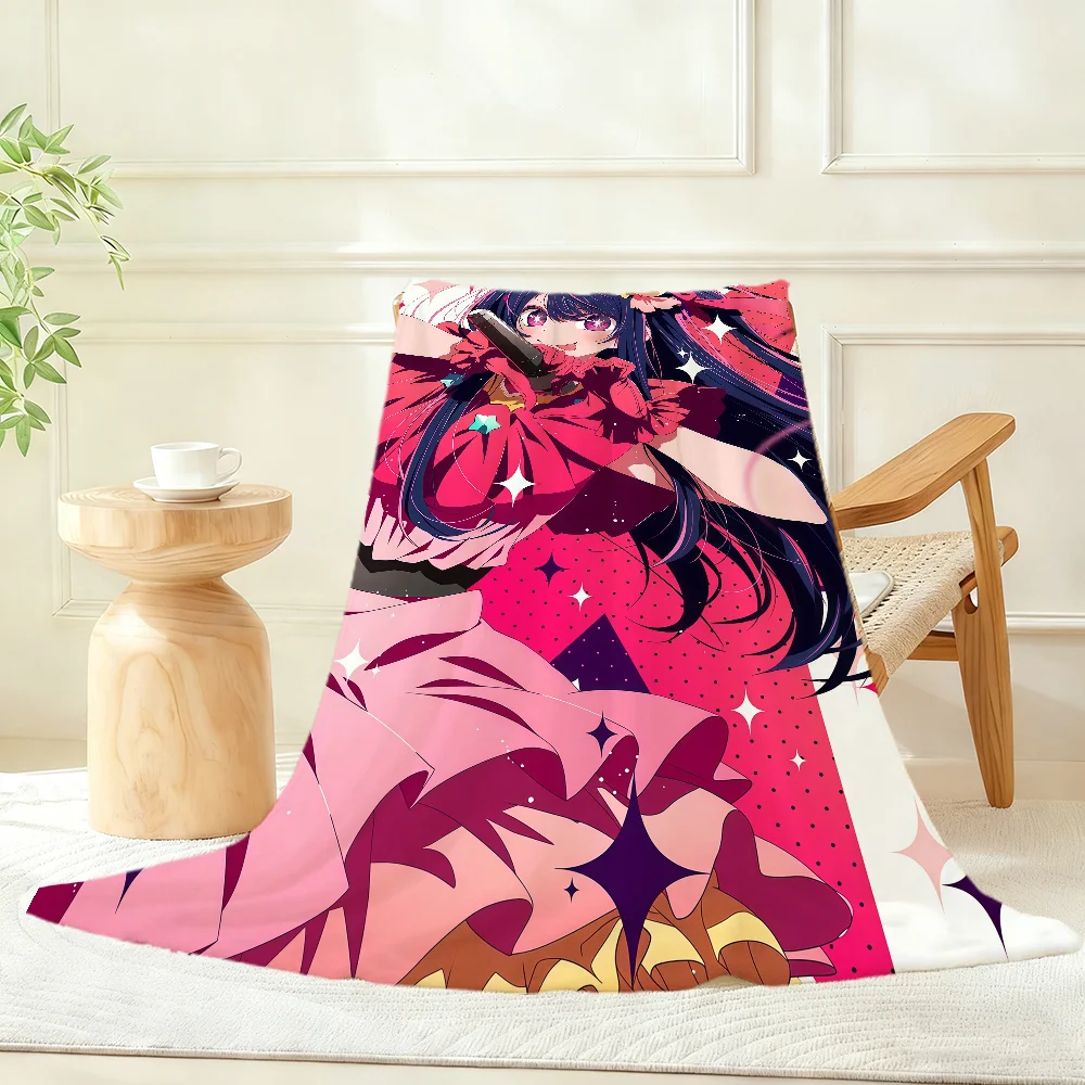 O-Oshi N-No Ko Cartoon Blanket Throw Super Cosy Plush Living Room Sofa Couch Childish Birthday Gifts