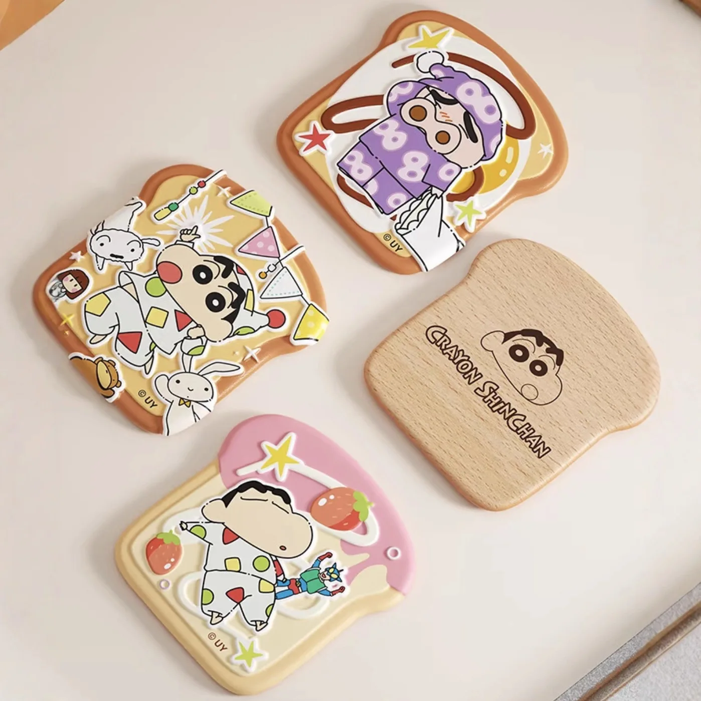 ملصقات ثلاجة توست خشبية أصلية من شين تشان، لعبة تلوين لطيفة، هدايا عيد ميلاد للأطفال
