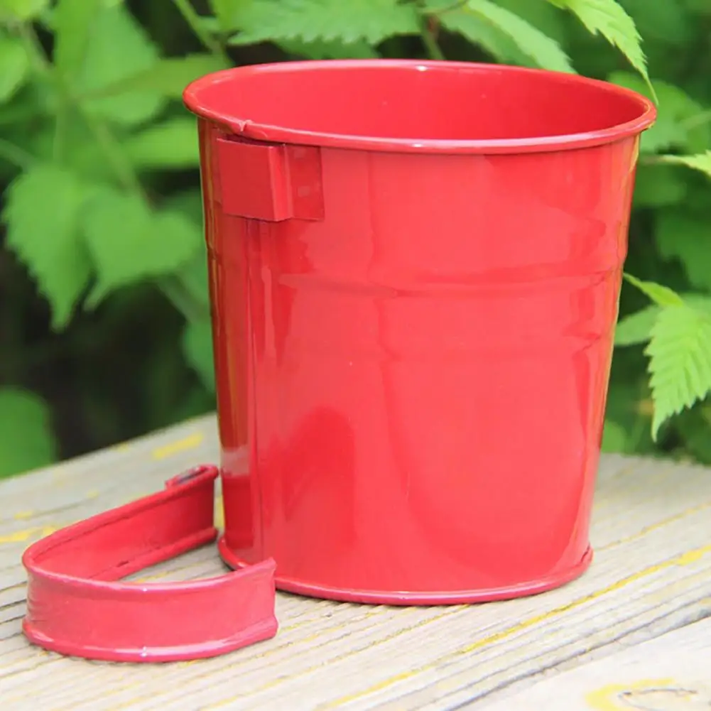 Flower Pot Exquisite Workmanship Hanging Planter Anti-deformed Decorative  Useful Garden Bucket Flower Pot Plants Hanger Basket