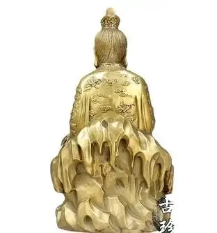 Chinese Brass Taoism Founder Laotse LaoJun Laozi Immortal God Sit Stone Statue