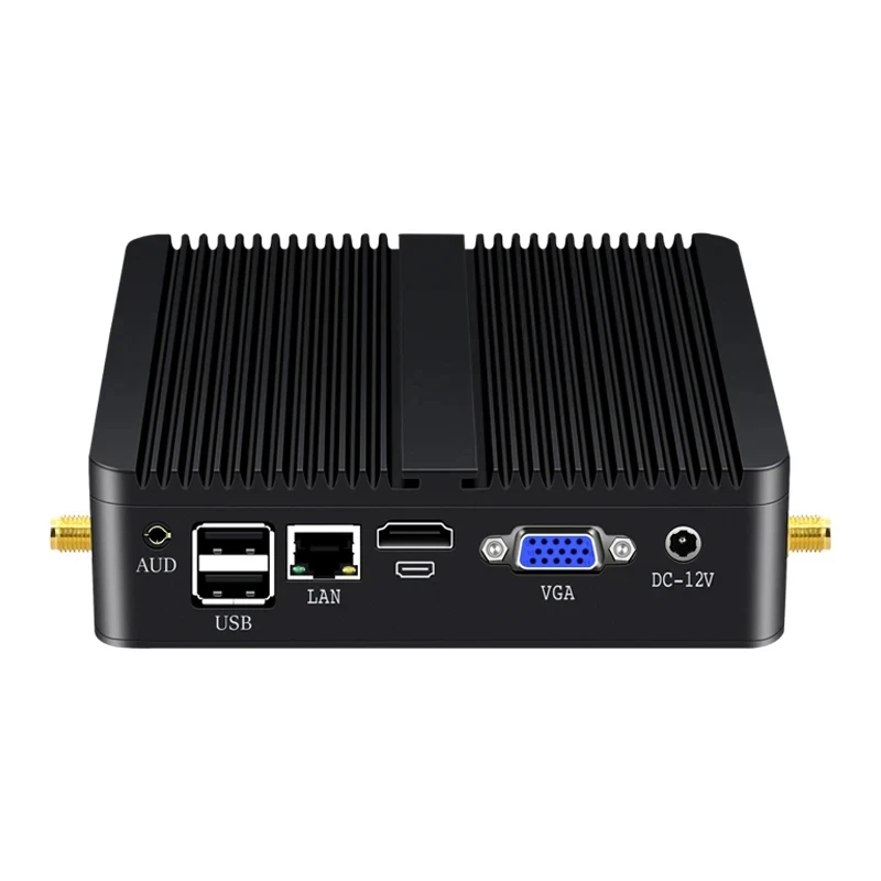 Imagem -02 - Helorpc-mini pc Industrial com Intel Core Computador Fanless I74500u I35005u I5-5200u Suporte Windows 10 Linux Pfense Firewall