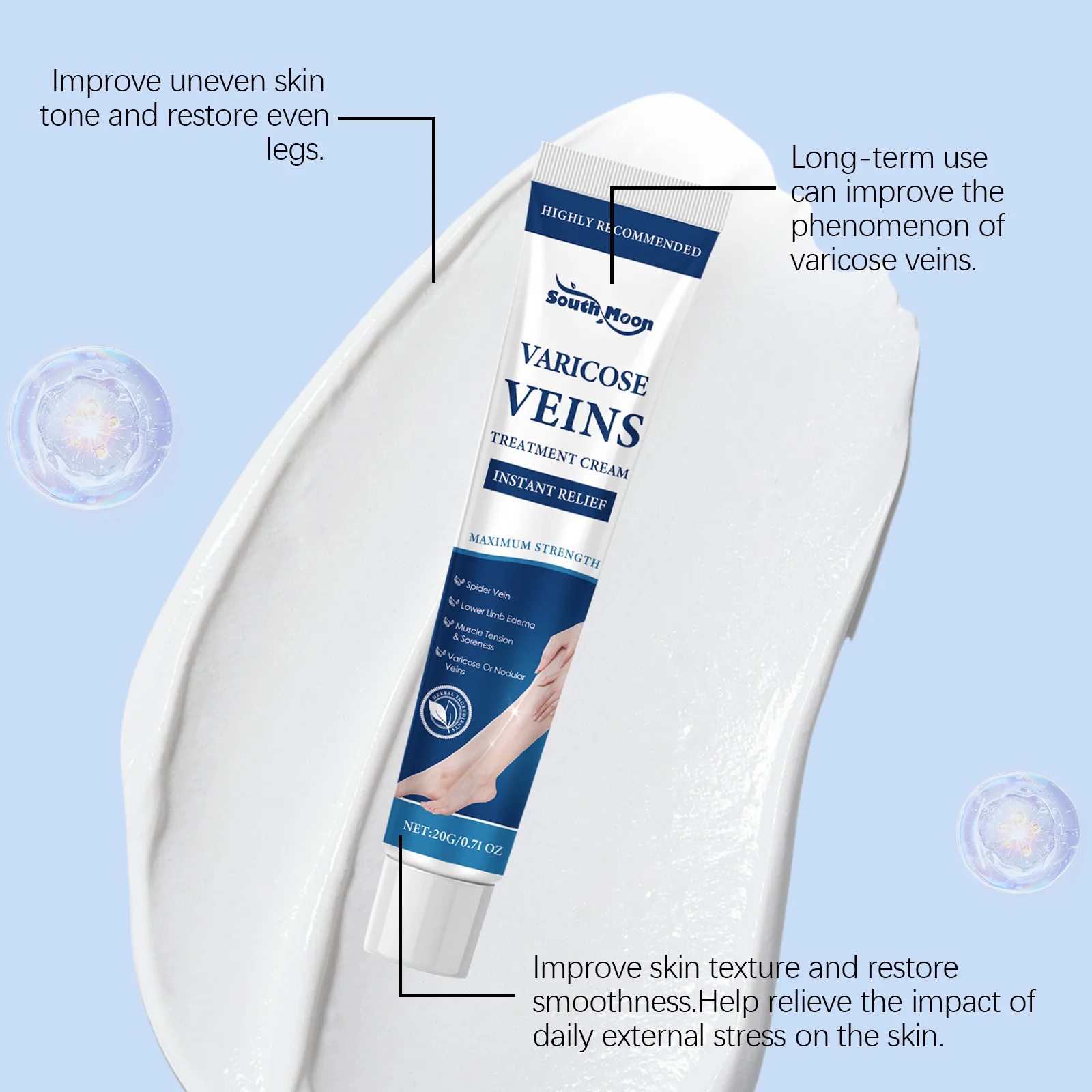 مرهم إصلاح الدوالي تخفيف التهاب الأوعية الدموية التهاب الوريد القضاء على أرجل العنكبوت الوريد تقليل تورم مرهم إزالة التهاب الأوعية الدموية