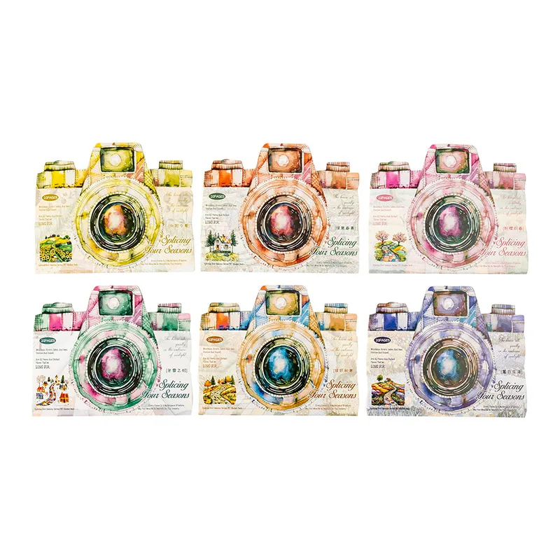 CC New 20Pcs(10*2) Girl Sticker package Patchwork Four Seasons Series Large Size Decorative Stickers for Patchwork Landscaping