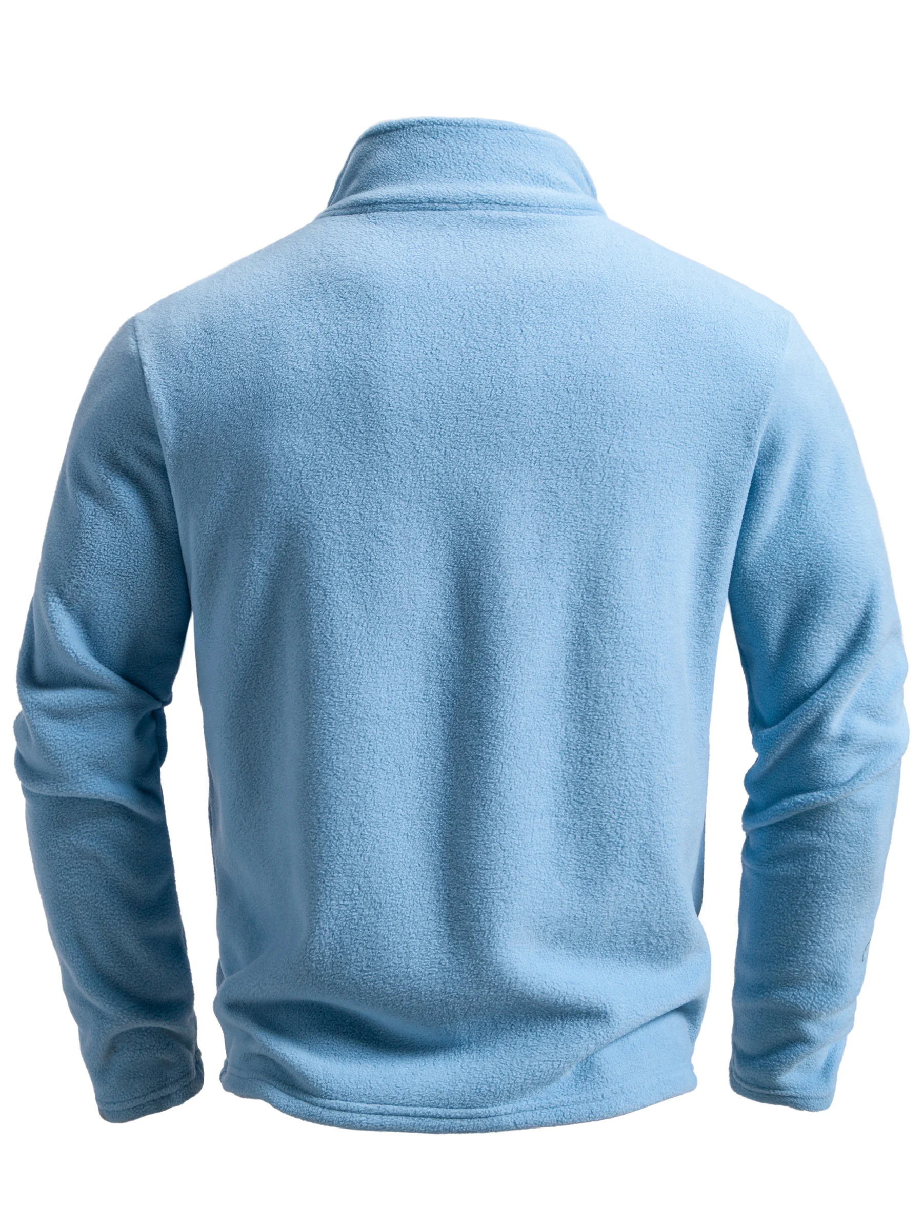 Herren Frühling und Herbst Einfarbige Fleece-Wärmejacke, Komfortabler Reißverschluss-Cardigan für Herren Outdoor-Freizeit – Detail 7