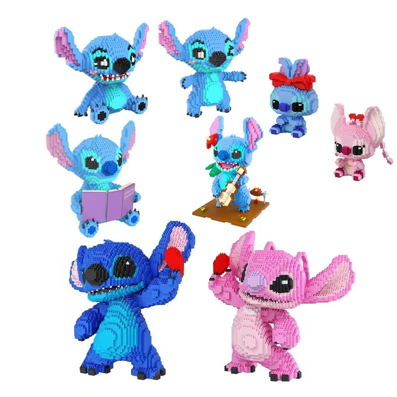 Stitch Figure Mini Blocks Anime Collection Cartoon DIY Building Bricks Toys Brinquedos for Birthday Gift Girls Present Valentine