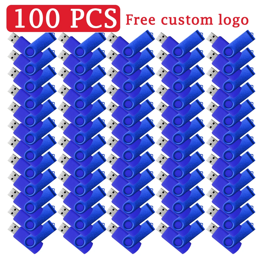 100 Pcs Flash Drive Pendrive 1GB 2GB 4GB Pen Drive 8GB 16GB Memory Stick 32GB 2.0 USB Stick 64GB Flash 128MB Custom Gift