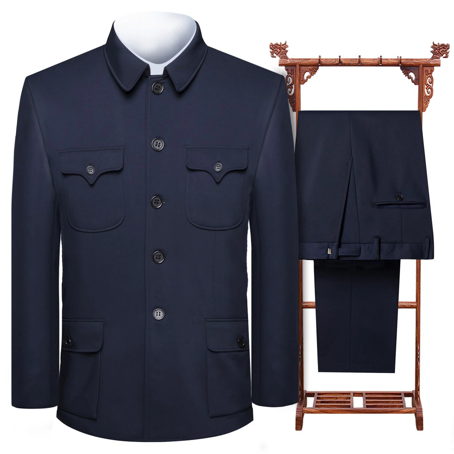 ensemble-de-costume-zhongshan-pour-homme-ideal-pour-les-personnes-agees-printemps-ete-automne-decontracte-couleur-unie-plusieurs-poches-tissu-en-rayonne-lycra-infroissable