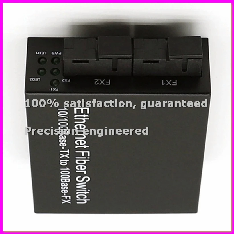 

Оптический конвертер 100M с 2 портами для оптоволокна и 2 портами RJ45, 1310нм/1550нм, одномодовый, симплексный, 20км, SC, с вилкой EU - ABVP