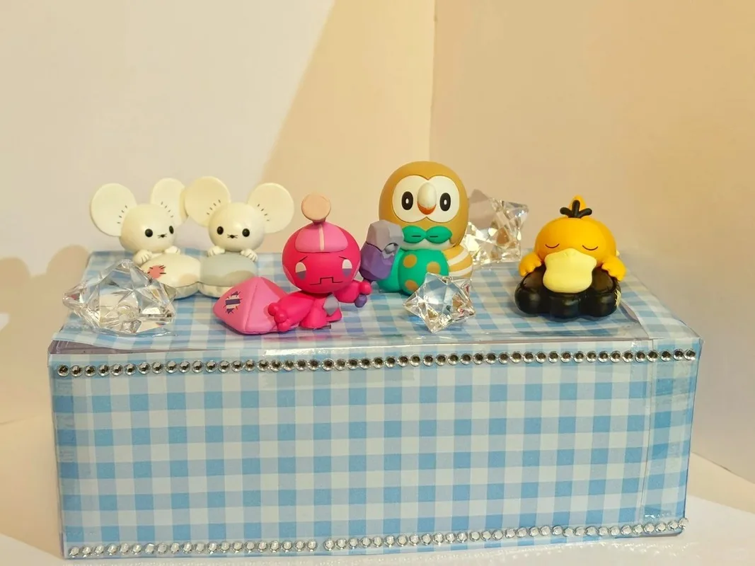 タカラトミーアニメポケモンガシャポンおもちゃ枕シリーズ 5 Rowlet Tandemaus Tinkatink Psyduck 漫画フィギュアモデル装飾ギフト
