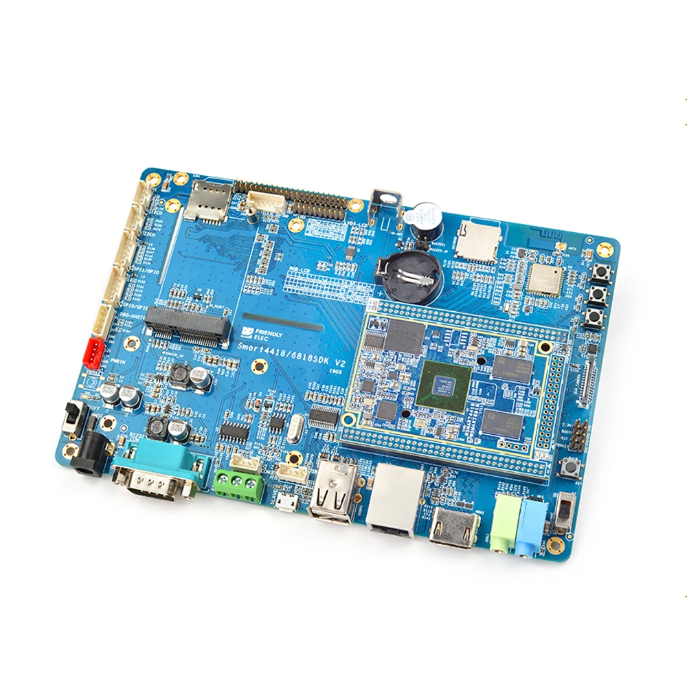 Smart4418 CPU Board Dev Kit 2.0 Samsung S5P4418 Quad Core Cortex-A9 1GB DDR3 RAM يدعم Ubuntu، Android 7، Debian 8، FriendlyWrt