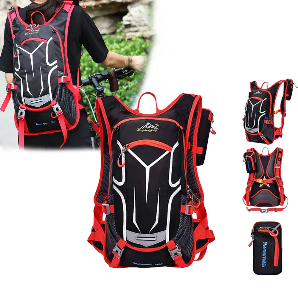 Motorcycle Backpack Cycling Bag Waterproof Shoulders Climbing Cycling Backpack Bag Motocross Racing Package with Gift Raincover