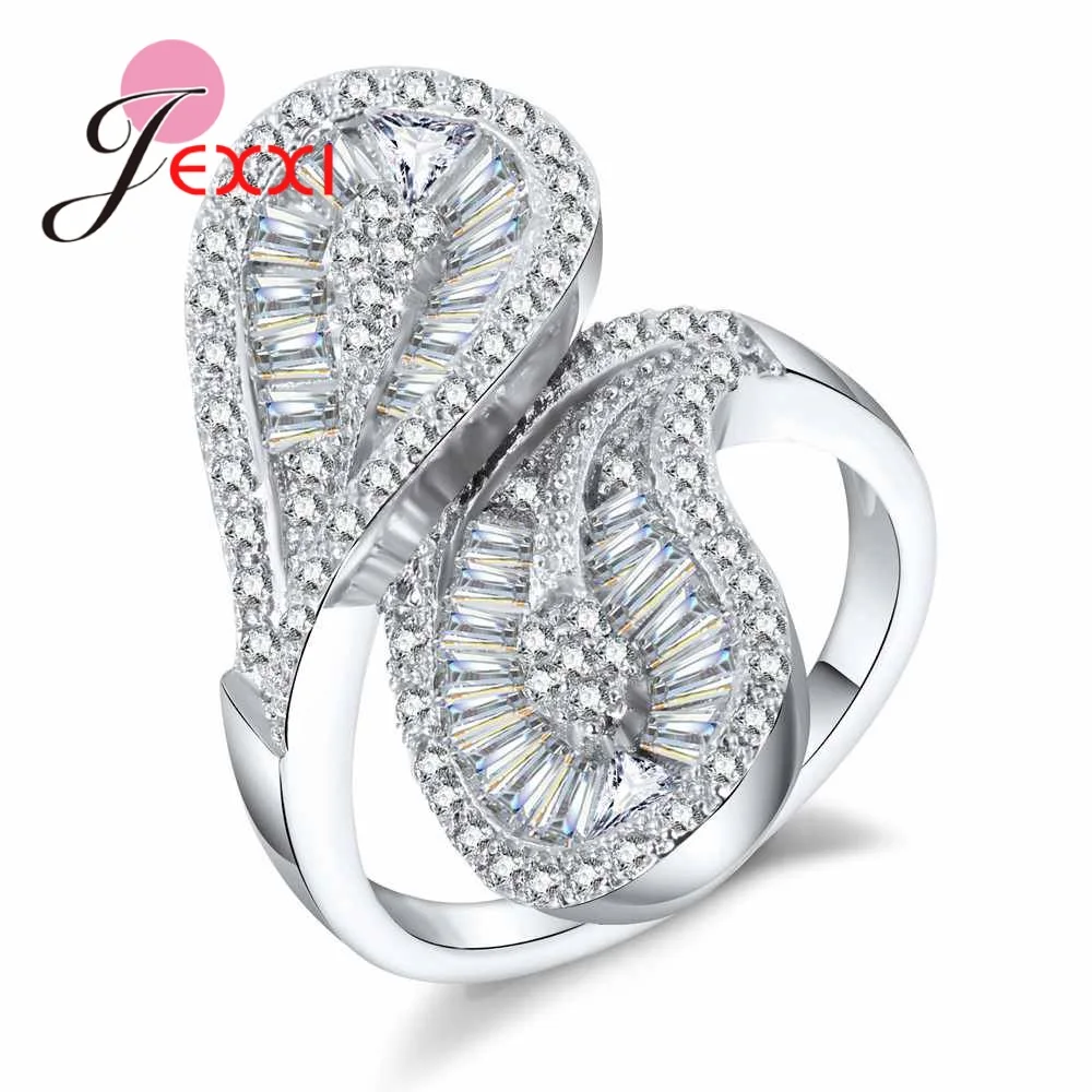 Nuevos accesorios de boda de moda, anillos de plata de ley 925 para mujer, anillo de dedo, joyería, bisutería Anel, Bague Femme