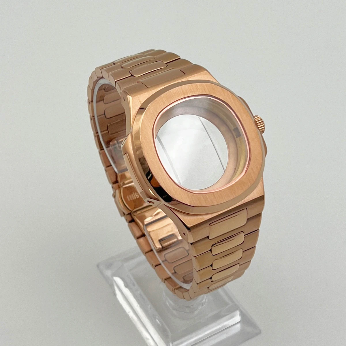 Rose gold 40mm case and strap assembly, Nautilus assembly, high-quality NH35 case, NH36 case