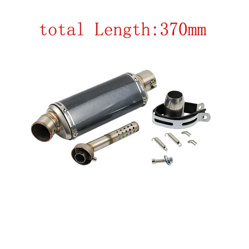 51mm Universele Motorfiets Uitlaat Rvs Uitlaat Escape 310 370 440mm Pijp 100cc-1000cc ATV GP Scooter Voor fz6 pcx125