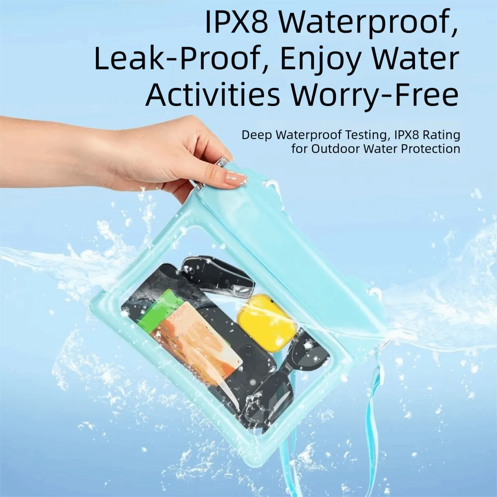 Single Shoulder Waterproof Bag Touch Screen Large-capacity Swimming Diving Bag Sealing PVC Outdoor Dry Bag Water Sports