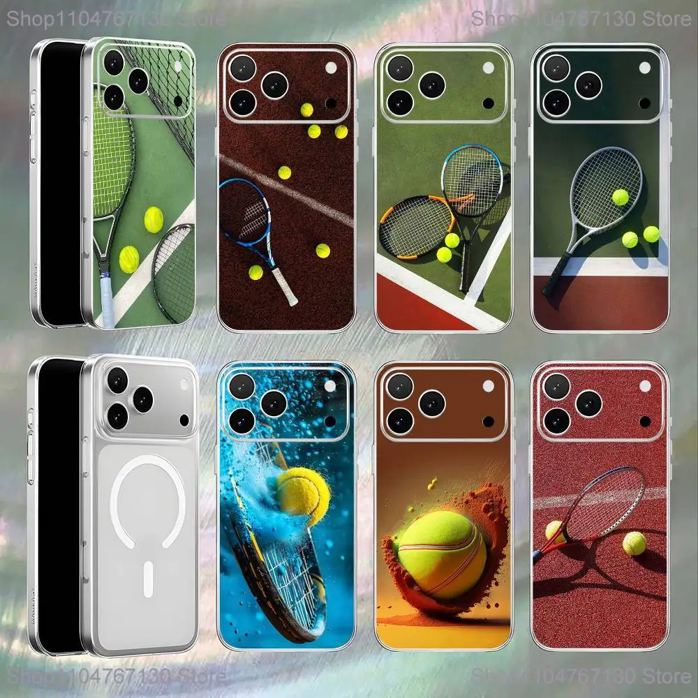 

Sports Tennis Phone Case For iPhone 17,16,15,14,13,12,11,Pro,Max,Plus,E,Air,Mini Magnetic Magsafe Frosted Clear