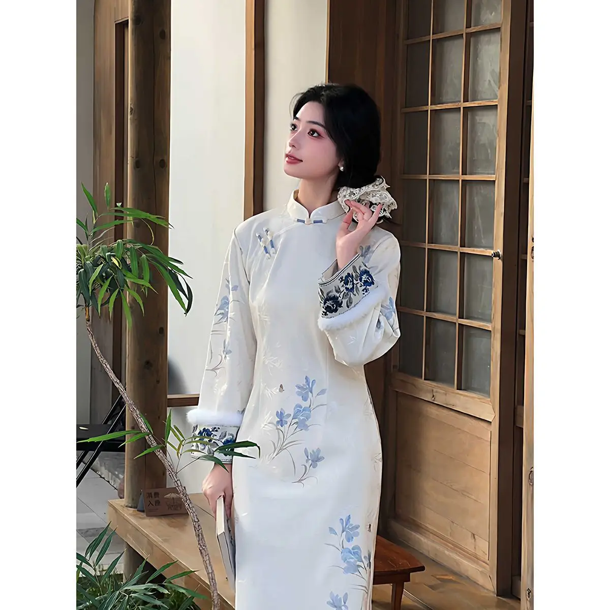 النمط الصيني الجديد على الطراز الوطني شيونغسام تحسين الشباب المألوف المطبوعة فستان نحيف 2025 فستان ربيع الخريف الاتجاه #3