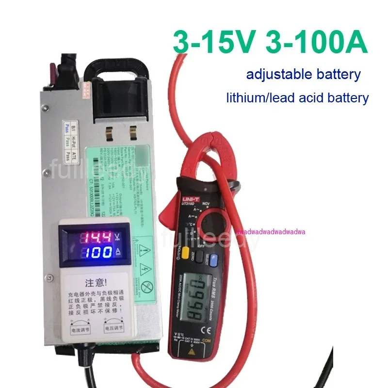 3-15V 3-100A 12V 100A Adjustable Charger 14.6V 100A 12.6v 100A Lithium Polymer for Lithium Ion Battery Lead Acid Battery