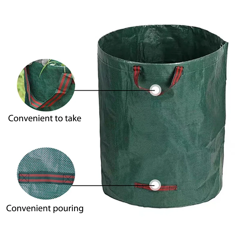 60L-500L Garden Waste Bag Reusable Waterproof Large Capacity  Leaf Sack Storage Collection Container for Yard Leaf Storage Bag