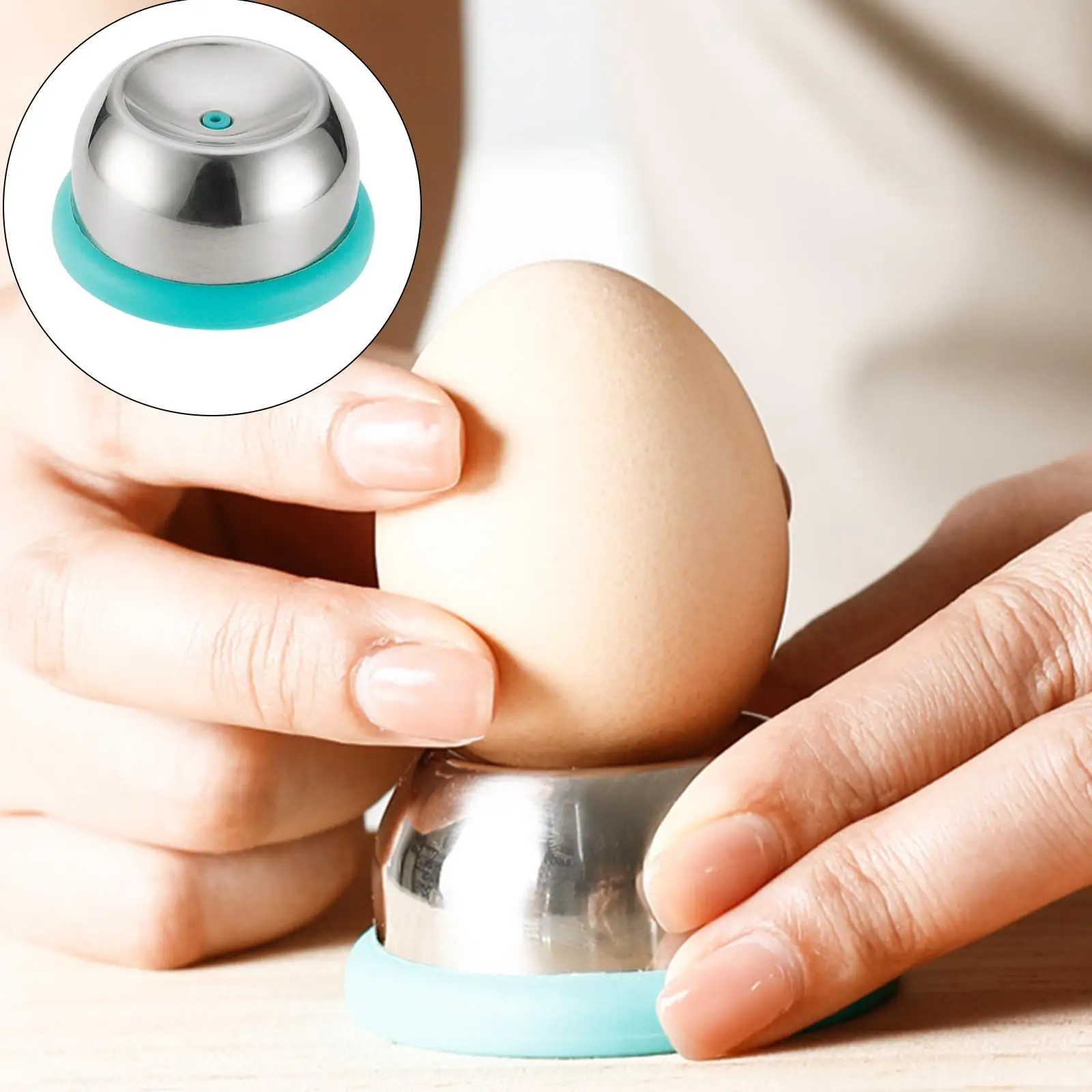 Egg Piercer Egg Opener Egg Pricker Egg Tool Stainless Steel With PP Base To Vent for Smooth Hard Boiled Results Suitable for