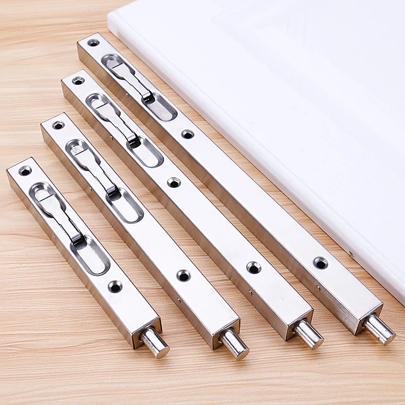 6inch Stainless Steel Hidden Door Bolt Security Guard Door Security Latch Sliding Door Lock Bathroom  Bolt Dustproof Fittings