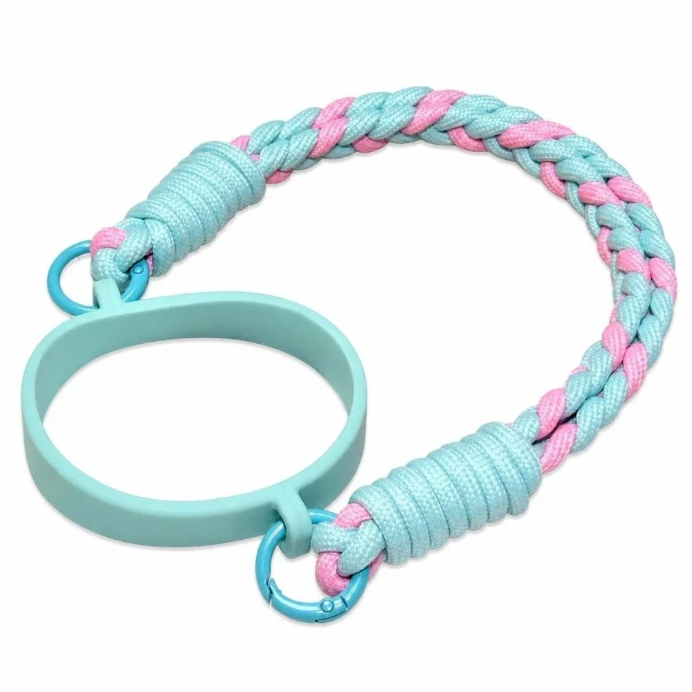 Soft Silicone Water Bottle Handle Strap High Elasticity Two-color Water Bottle Sling Hand-Woven for HydroJug