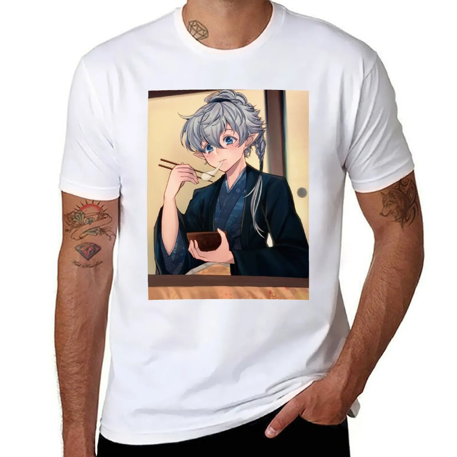 

Heavensturn Alphinaud 2021 T-Shirt Simple Solid Color Crew Neck Tee