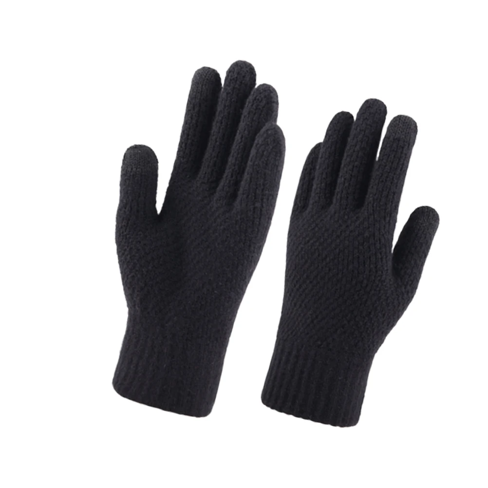 

Thickened Touch Screen Gloves Touchscreen Knit Embroidered Knitted Comfortable