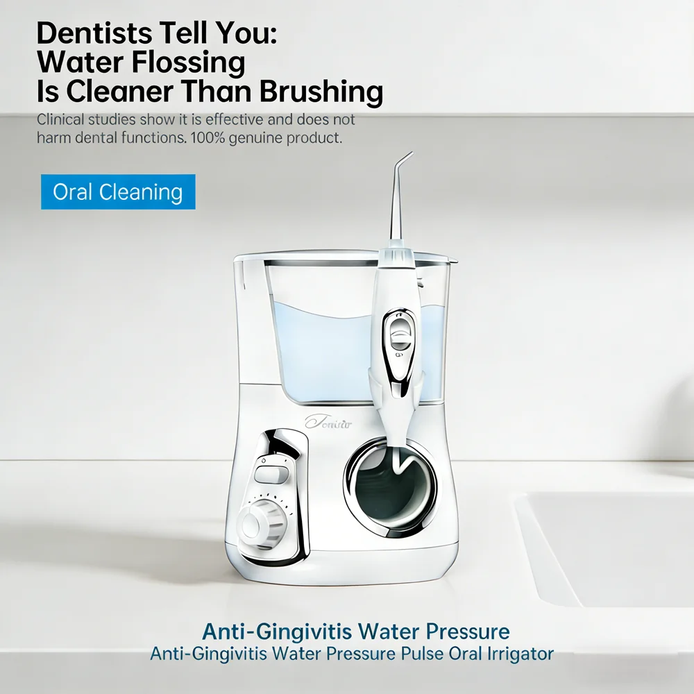 

Настольный электрический ирригатор для зубов, 10 режимов, 5 насадок, резервуар для воды 800 мл, бытовой прибор для чистки полости рта