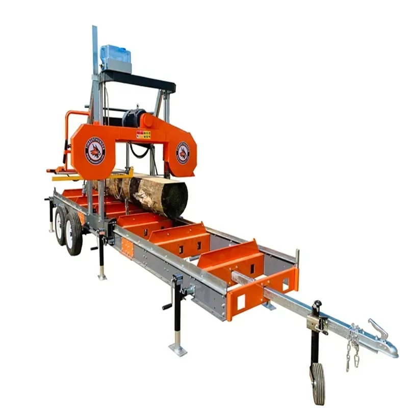 Wood cutting saw  machines gas / diesel / electric portable wheels trailer