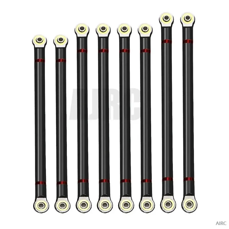 8pcs Aluminum Alloy Connecting Rods 313mm Wheelbase for 1/10 Scale Remote Control Car Crawler Axial Scx10 Upgrade Parts