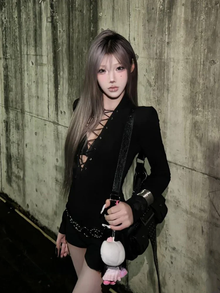 

Женский облегающий комбинезон Bla Long Sve с высокой талией и прямыми штанинами, сексуальный, в американском стиле, для ношения под одеждой