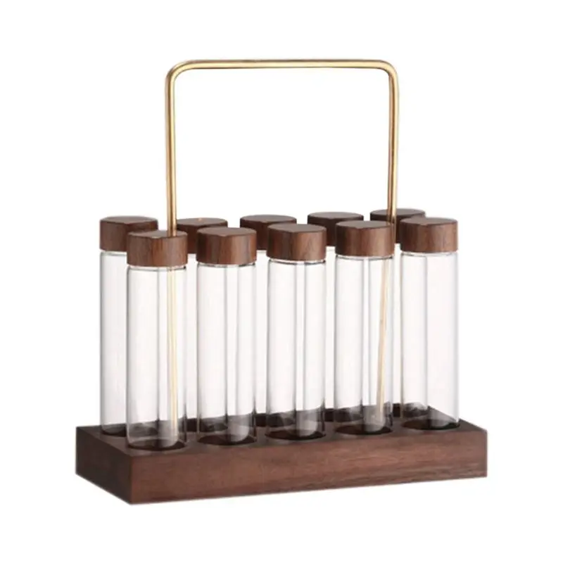 NEW HOT In Stock-Glass Test Tube Display Stand Barista Tools Single Tube Storage Coffee Bean Dispensing Bottle Coffee Sealed Jar