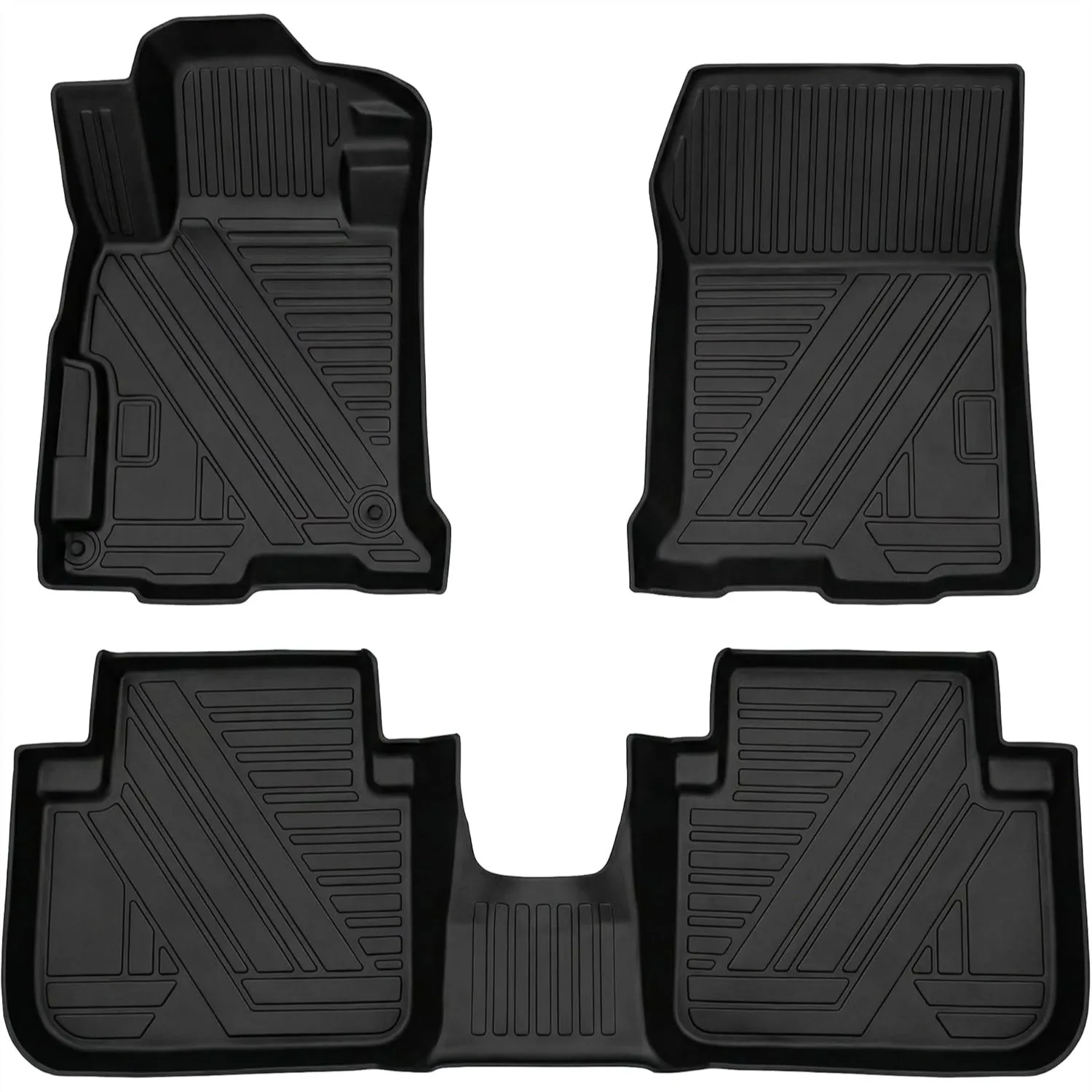 

Custom Fit Floor Mats for Honda Accord 2013-2017 Sedan, All-Weather TPE Liners with Anti-Slip Backing, 1st & 2nd Row Set