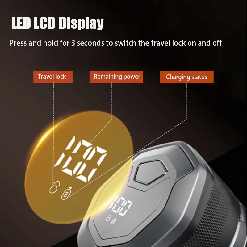 Xiaomi Komingdon-Afeitadora eléctrica para hombre, afeitadoras rotativas recargables para calvos, cabezal de hoja magnética inalámbrica, afeitadora resistente al agua