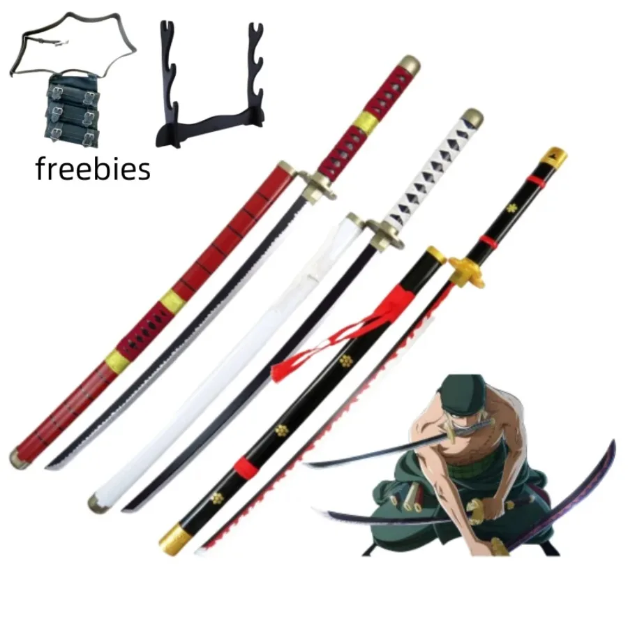 104cm Roronoa Zoro Schwert Anime One Piece Cosplay Requisitenmesser Ninja-Schwert Originalgröße Japanisches Katana Original Samurai-Säbel Spielzeug
