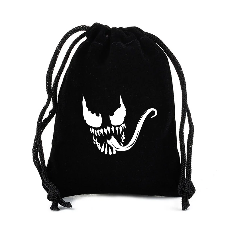 Venom Large Drawstring Bag Backpack Bundle Print Cartoon Character Pattern Pouch Capacity Portable Animated Kids Candy Bags Gift