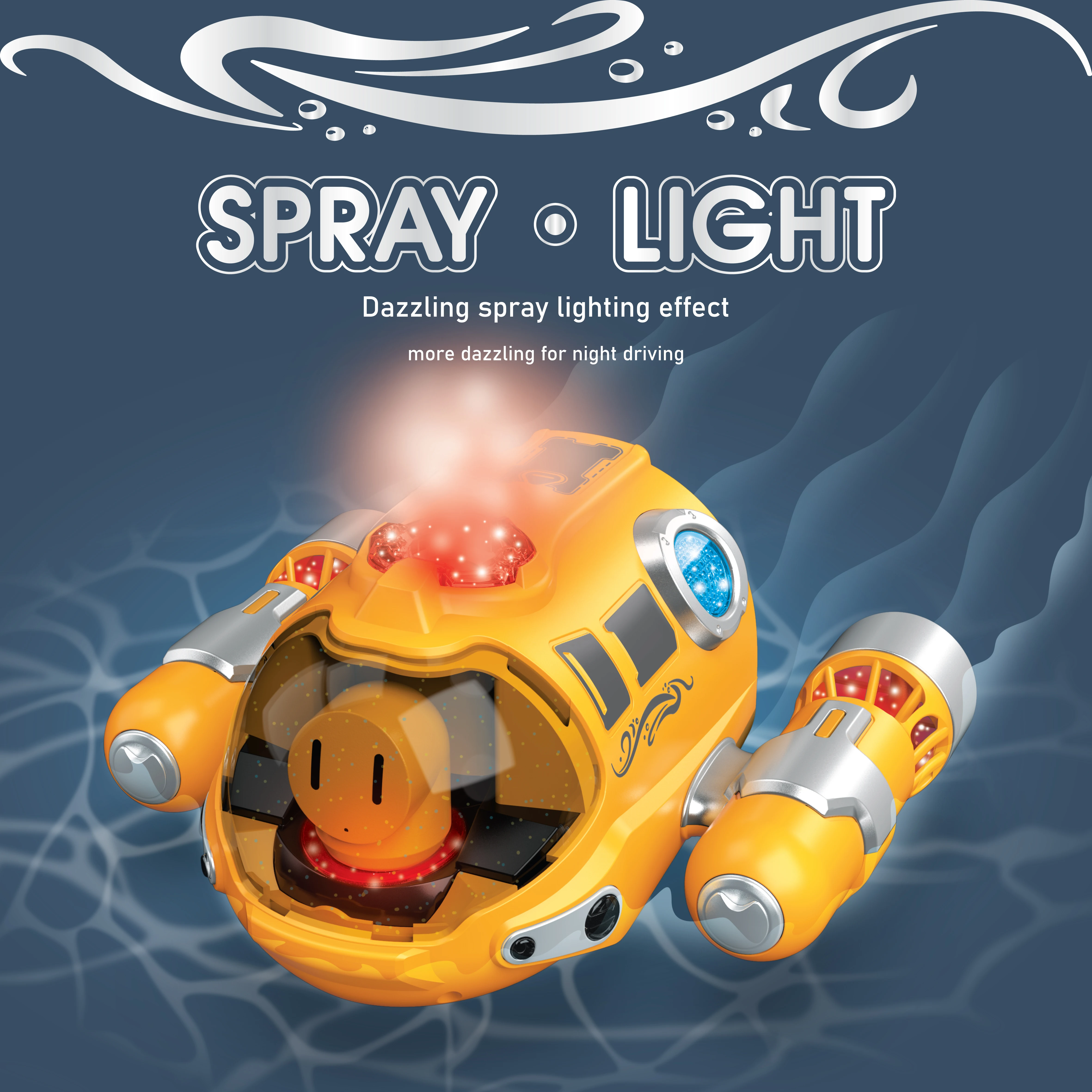 Rc Spray Undersea Boat Waterproof 2.4G High Speed Swimming Pool Bath Games Rc Spraying Motorboat Water Submarine Toys For Kids