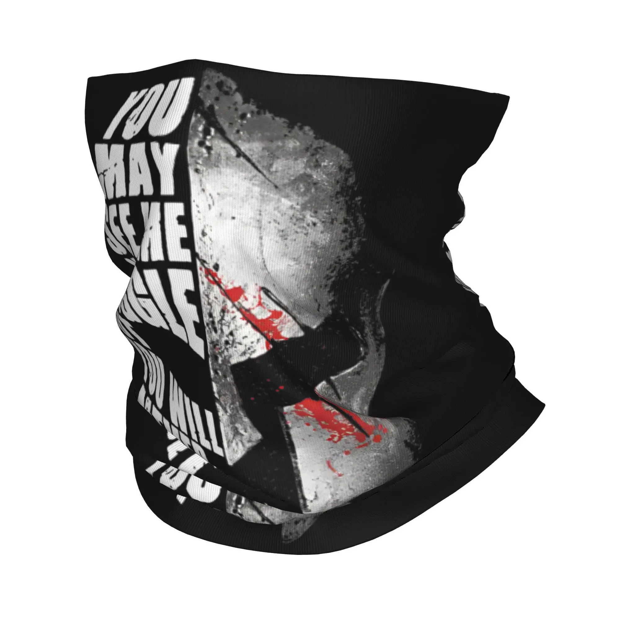 

Спартанский гоночный шарф Nevers Quit Bandana, гетры с принтом Sparta Spirit, теплая маска для лица, походная маска для мужчин, женщин, взрослых