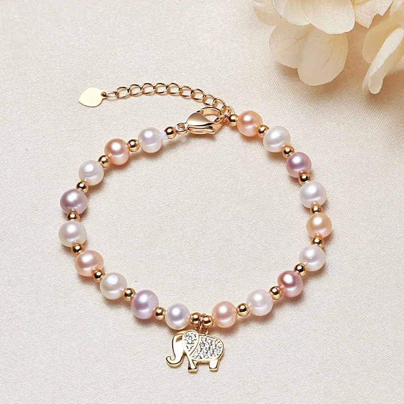 Exquisite Animal Elephant Pearl Bracelets For Women Beach Jewelry Gift Bracelet 2023 New Fashion Custom Jewelry